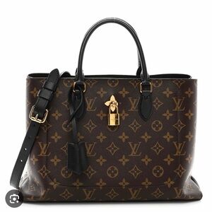 Louis Vuitton Monogram Flower Tote - Black and Brown